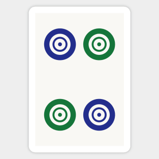 Four Circle Wheel Dot Si Tong 筒 Tile. It's Mahjong Time! Magnet